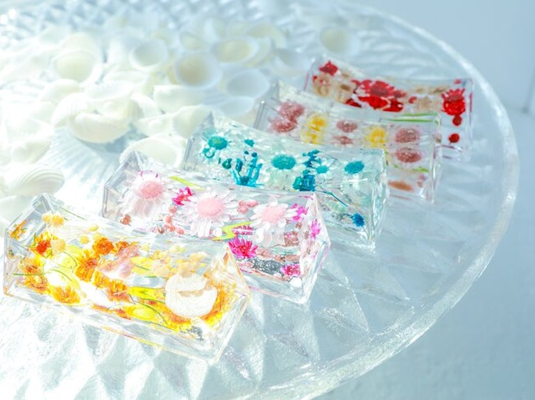 도쿄에서 드라이플라워로 허브리움 젓가락 받침 만들기