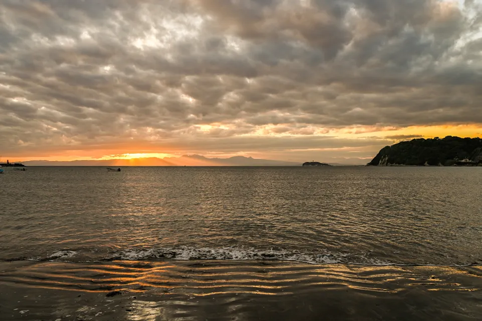 Sunset from Zushi Beach, Kanagawa Prefecture, Japan