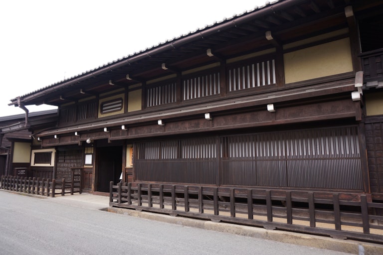 view of kusakabe folk museum at takayama