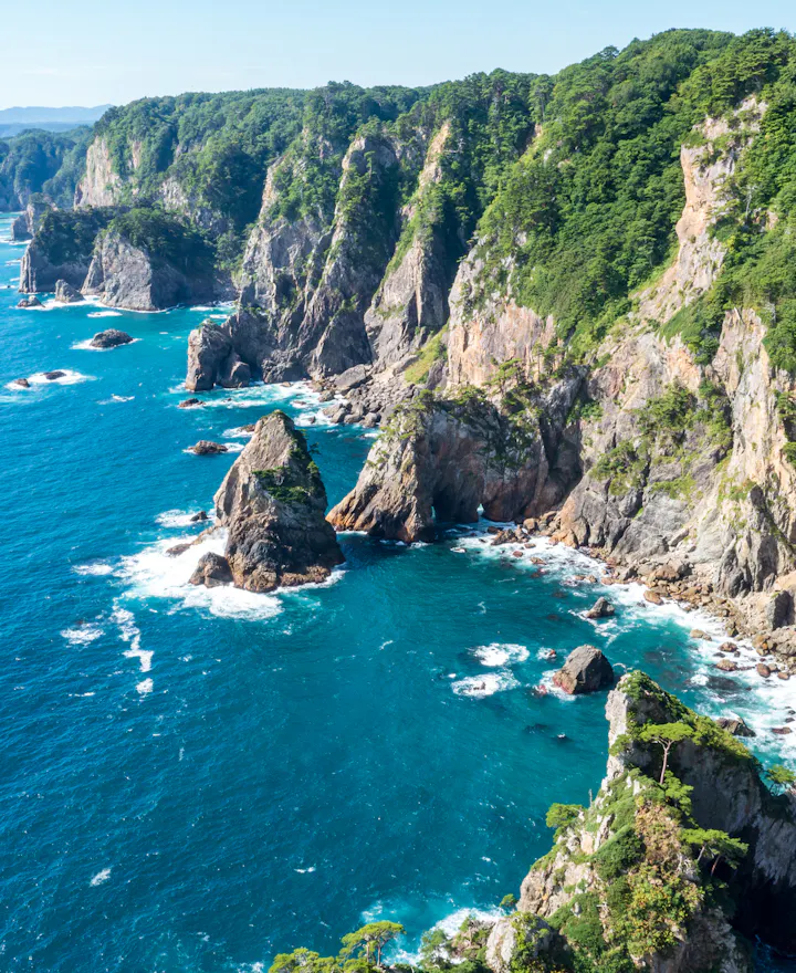 Kitayamazaki Cliffs Tanohata overview