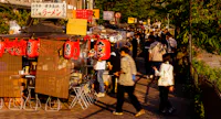 Scenery of stalls in Nakasu in Hakata , Fukuoka