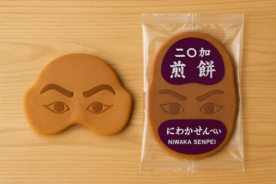Comedy Mask Rice Crackers