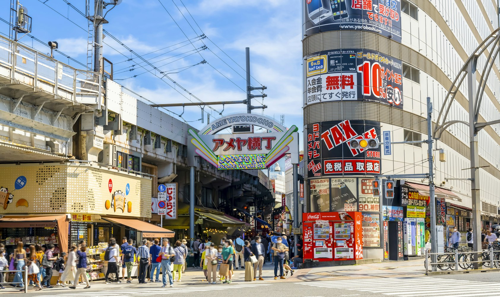 Urban landscape of Ueno, Tokyo Ameya Yokocho
