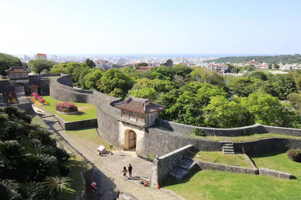 Okinawa Naha Cityscape of Naha seen from Shuri Castle