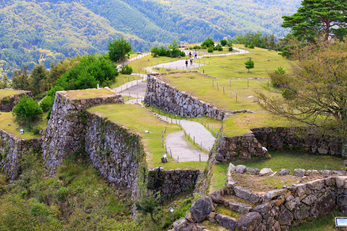 Takeda Castle Ruins in Autumn