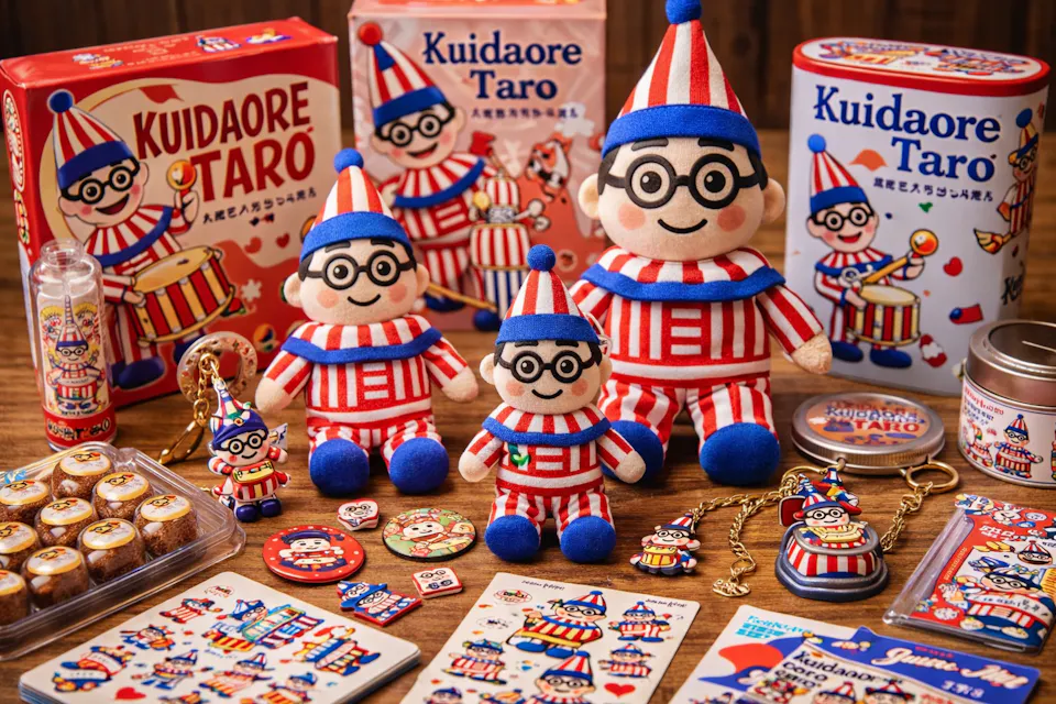 Kuidaore Taro dolls and souvenirs inspired by Osaka’s famous mascot