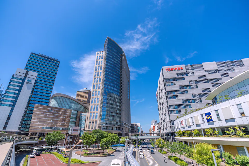 View of Kawasaki cityscape
