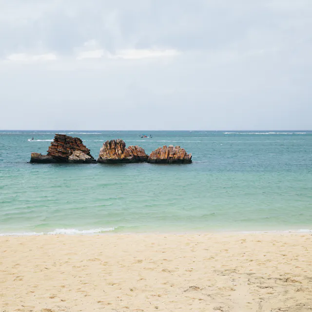 Araha Beach in Chatan Town, Okinawa Araha Beach in Chatan Town, Okinawa