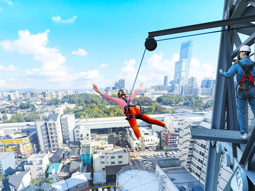 Tsutenkaku Dive and Walk