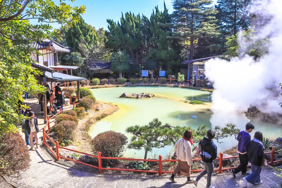 Famous hot spring (onsen) in Beppu, Oita, Japan