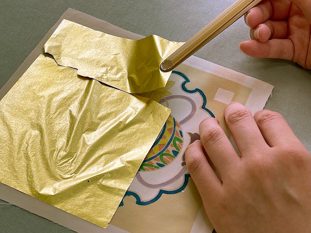 Silk White Fabric Museum & Yuzen Gold Painting Experience