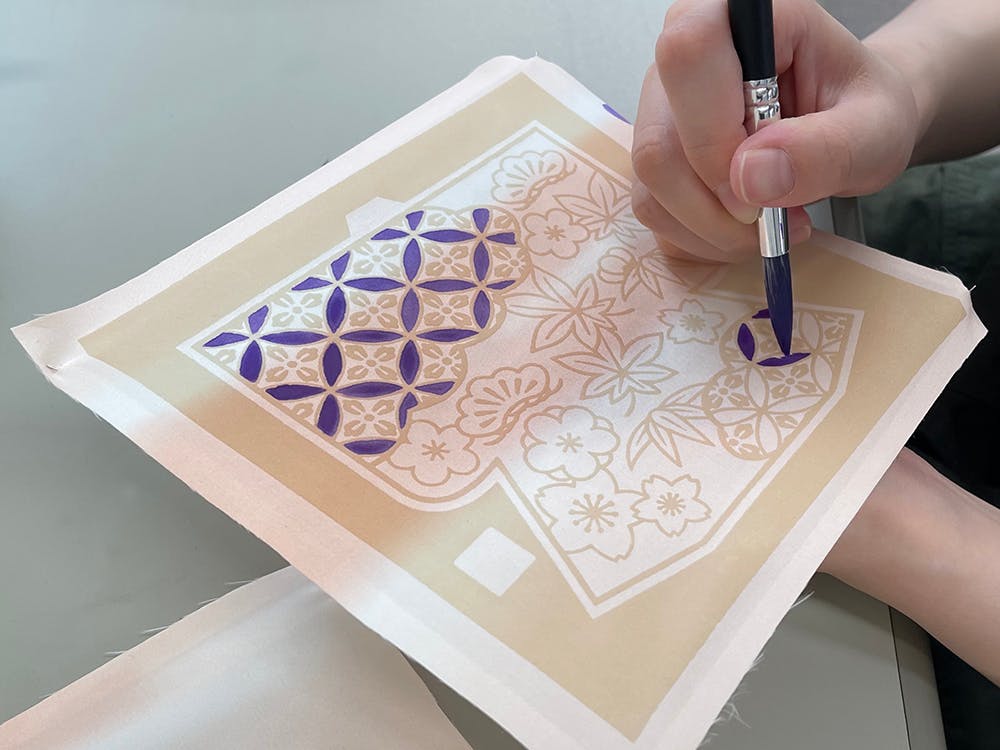 Silk White Fabric Museum & Yuzen Gold Painting Experience