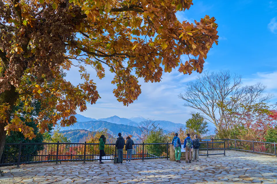 View of Mt.Fuji from Mt.Takao summit in Hachioji city,Tokyo,Japan