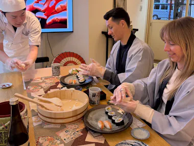 Asakusa Sushi, Sake, and Matcha Experience