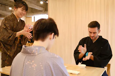 Tea Ceremony with Sakura Sweets Making