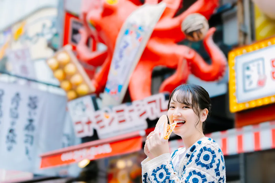 Dotonbori street food area in Osaka