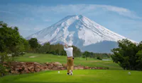 golf course with Fuji mt