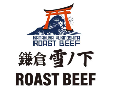 Kamakura Yukinoshita Roast Beef logo with a red torii gate