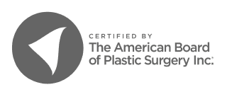 Certified by The American Board of Plastic Surgery Inc. logo