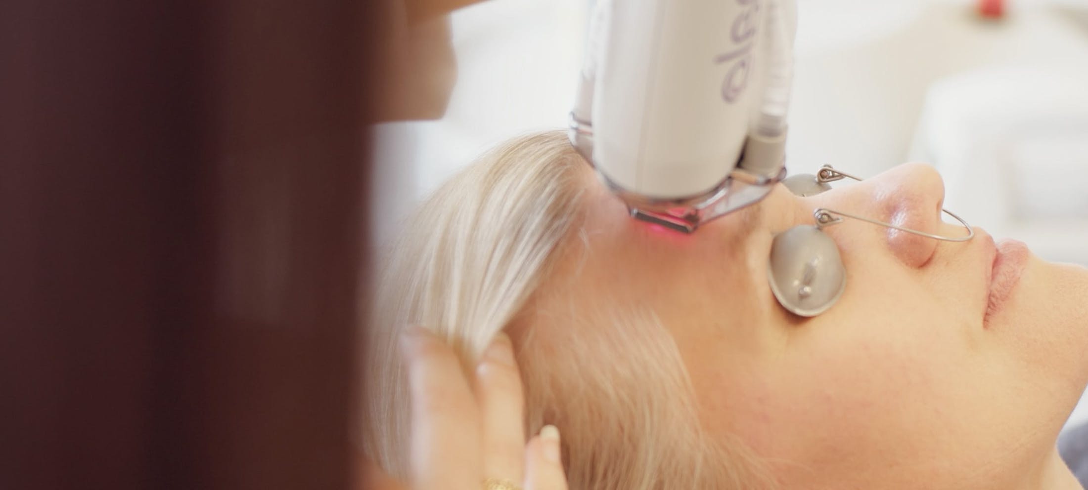 Woman receiving Halo Laser treatment at The Piazza Center