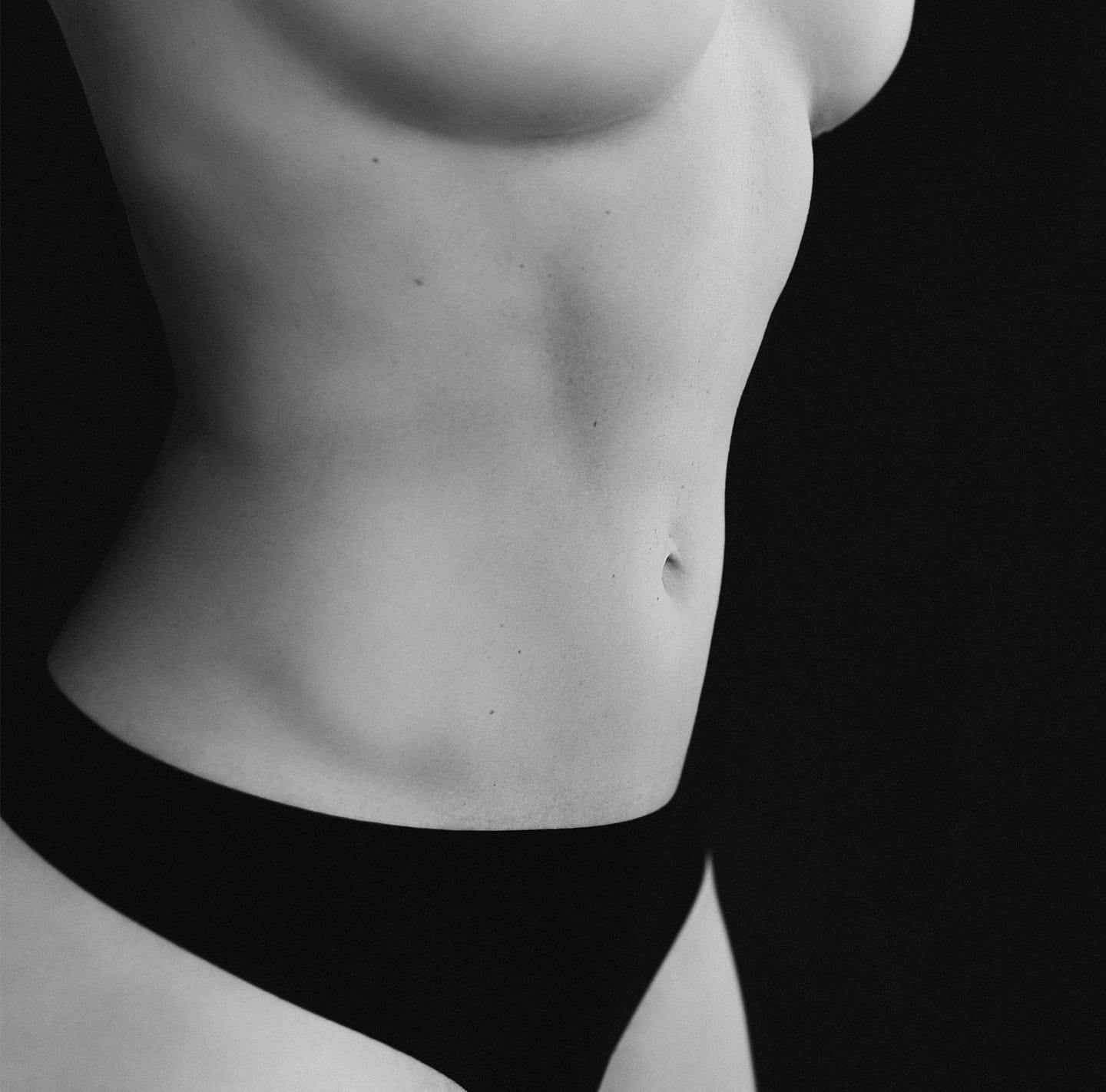 woman in black underwear