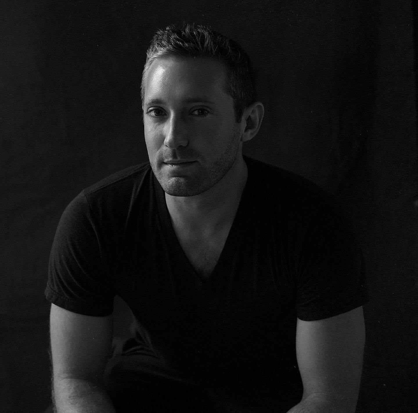 A man in a black shirt