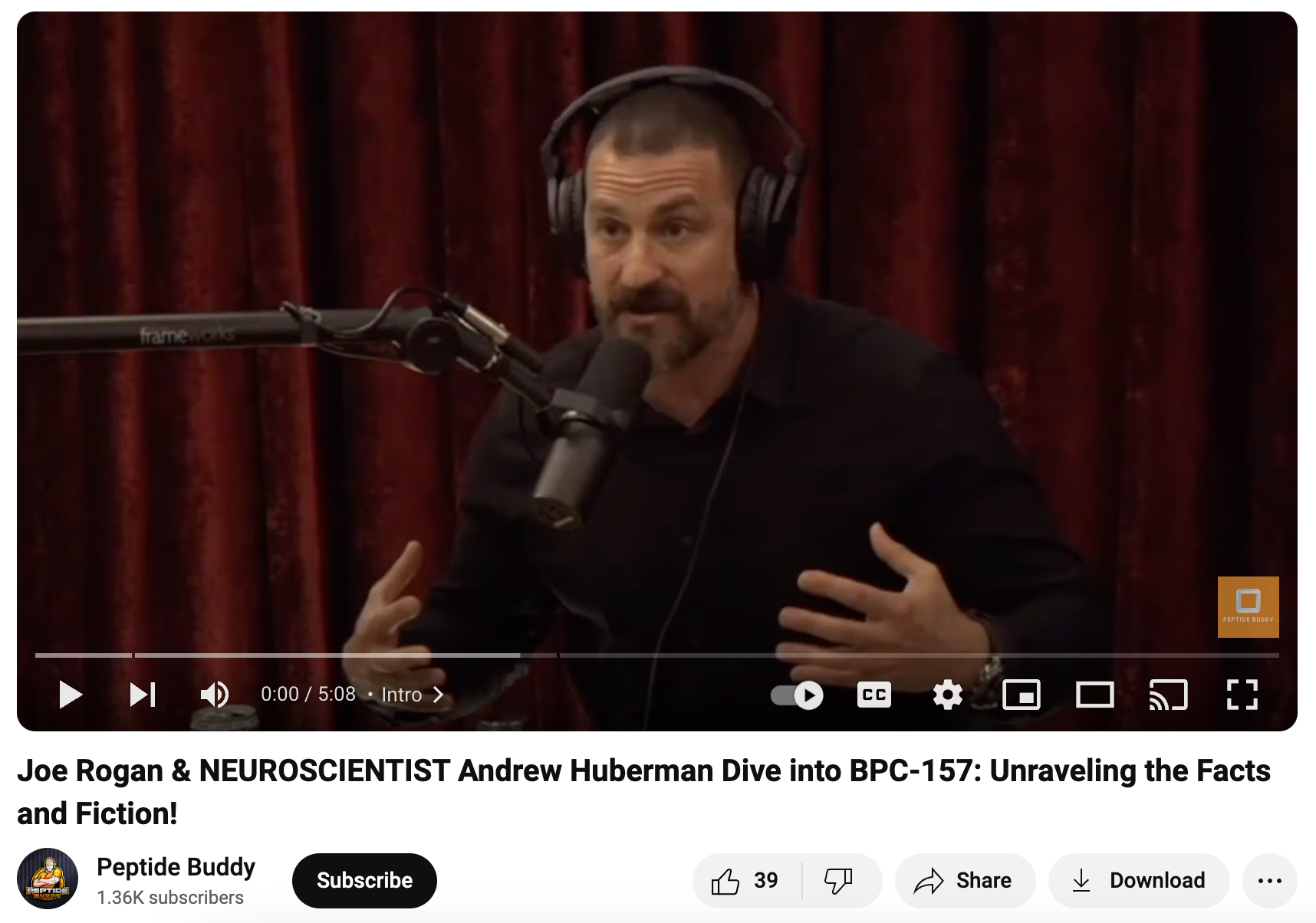 Joe Rogan and Huberman on BPC-157