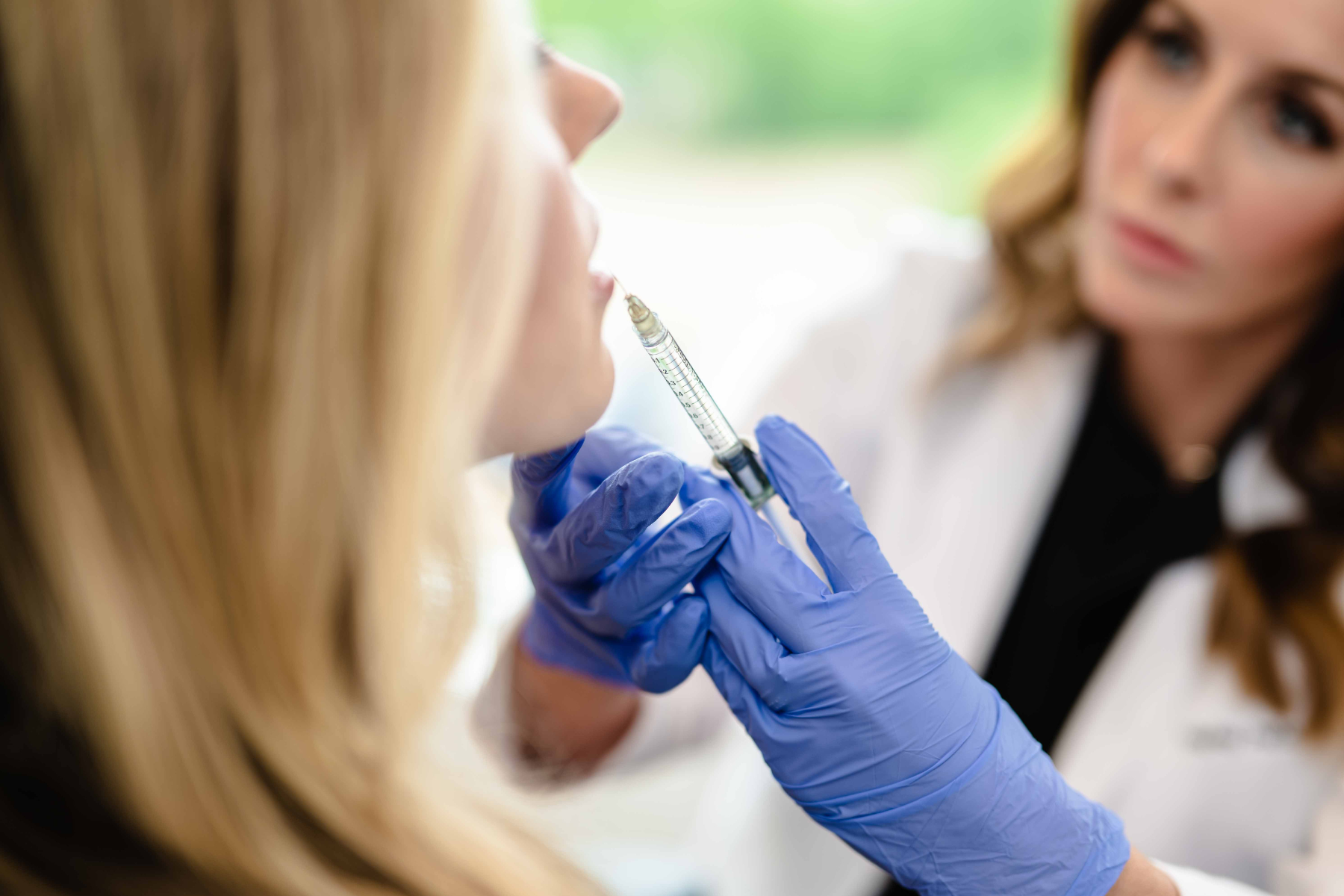 Bride getting botox before wedding