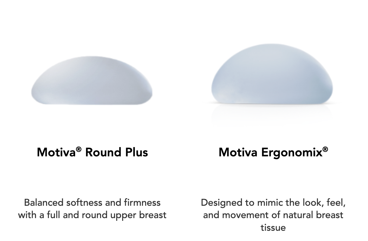 Motiva Preserve Implant shapes