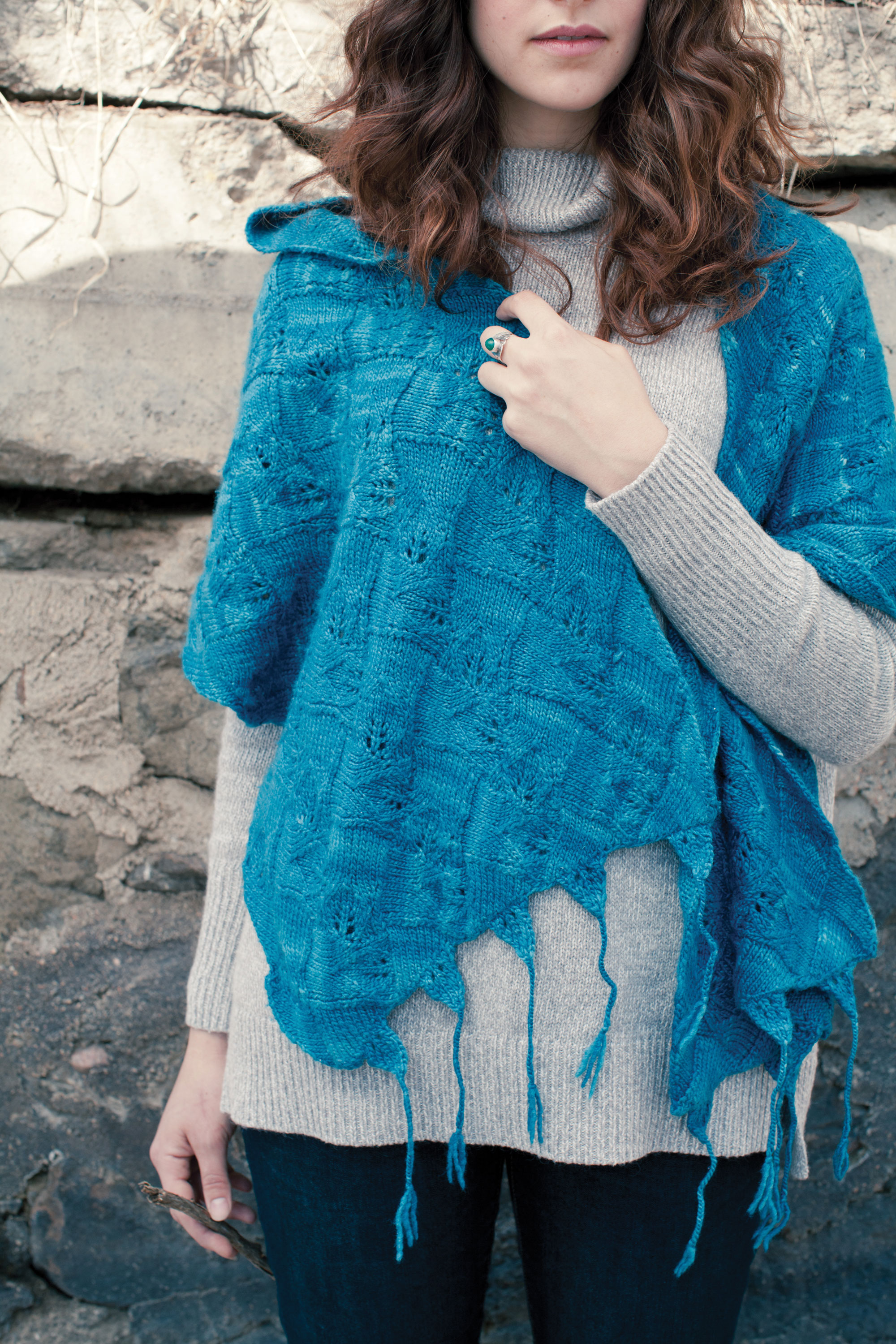 Bluebell Flames Shawl Image