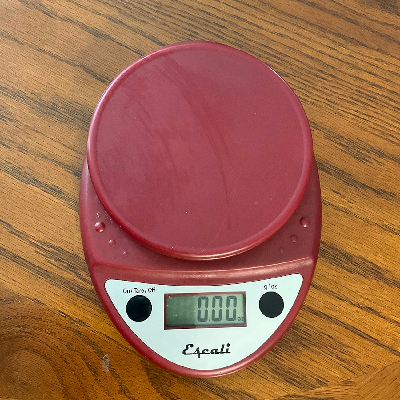 Red digital scale