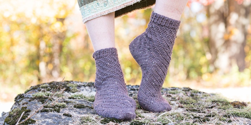 Brown tweed socks