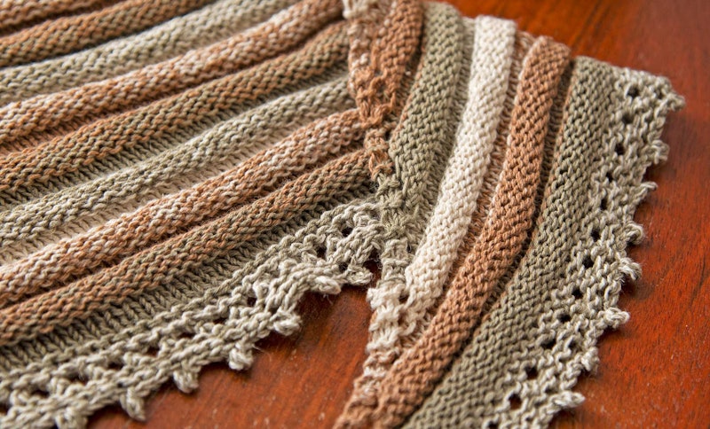 knitted cotton shawl