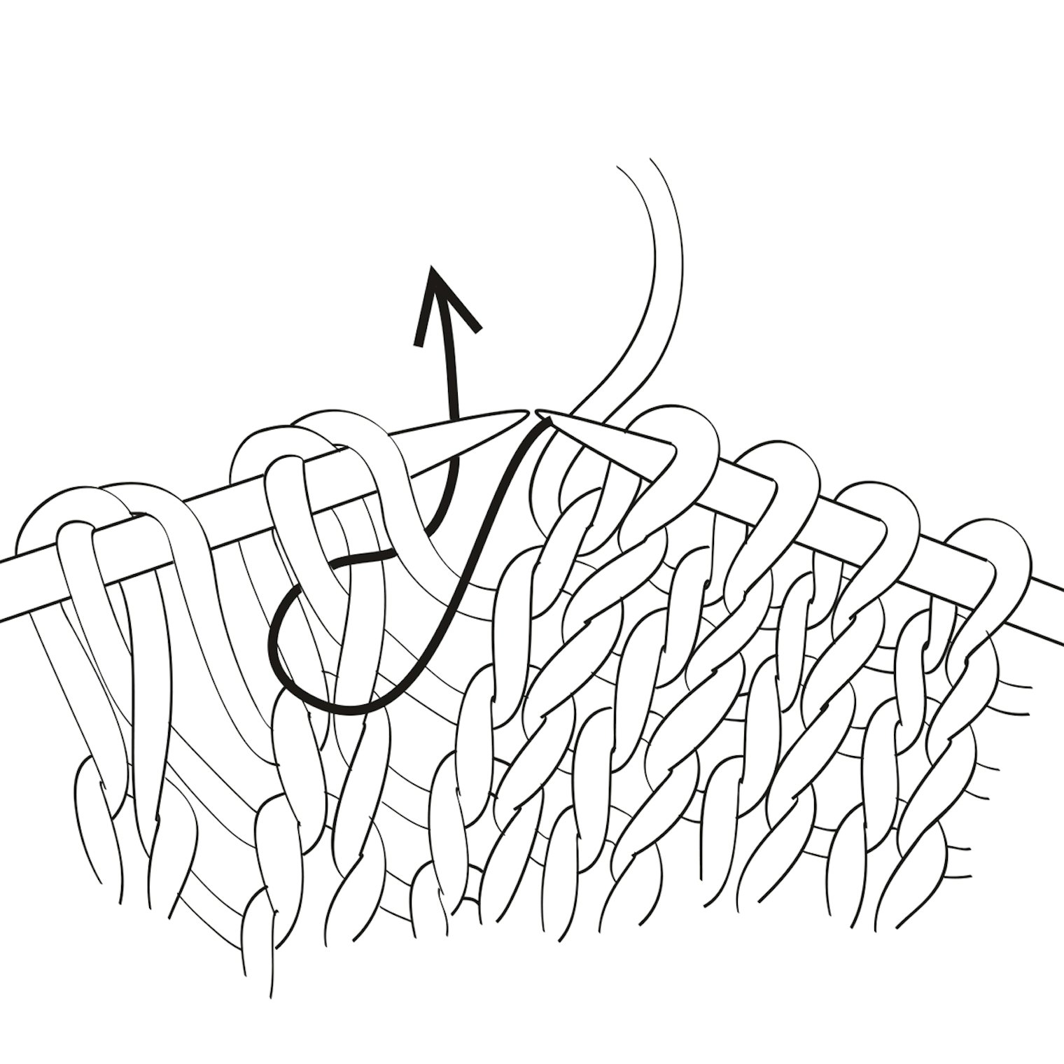 Step 2: Work the double stitch as a k2tog.