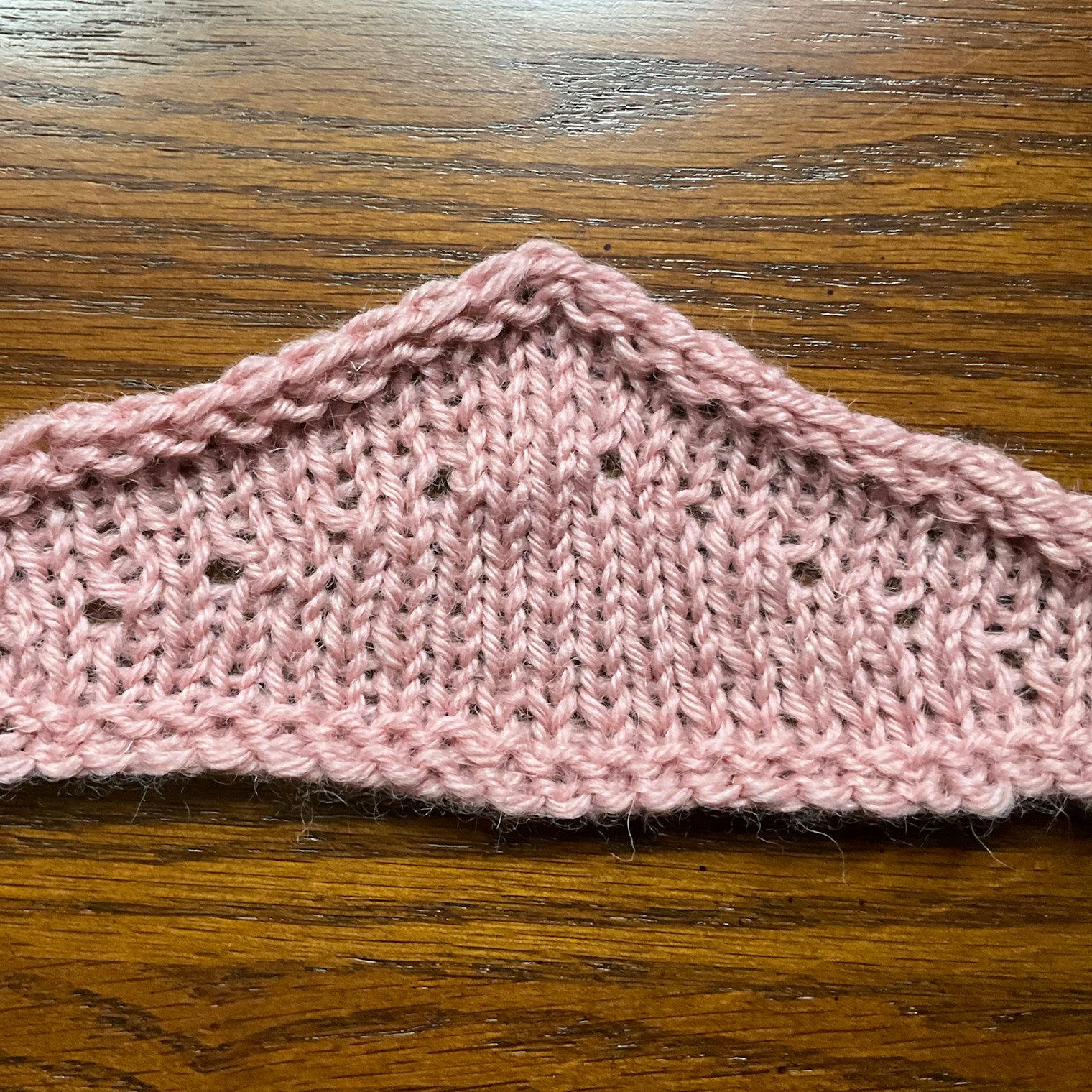 Short-rows worked without double stitch