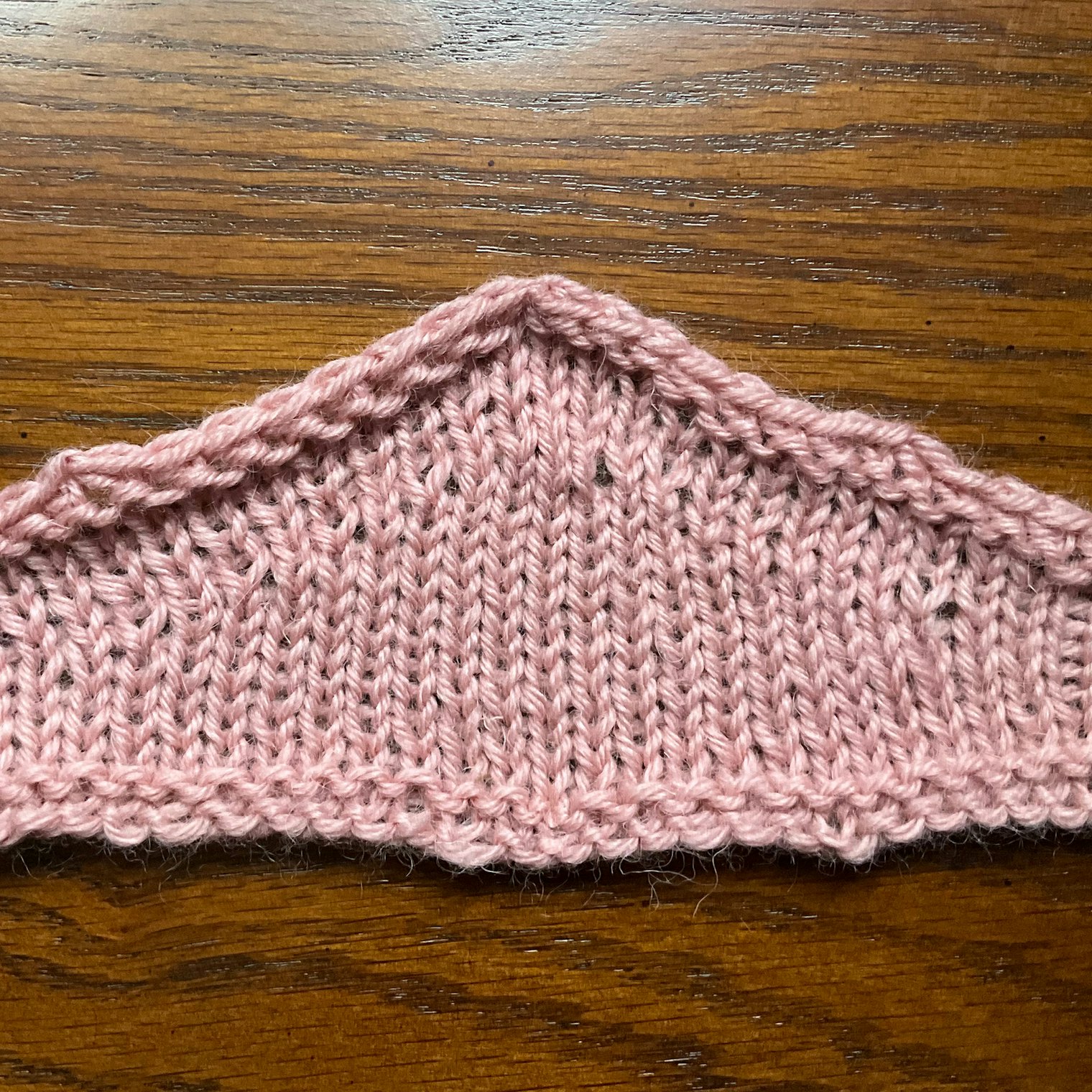 Short-rows worked with double stitch