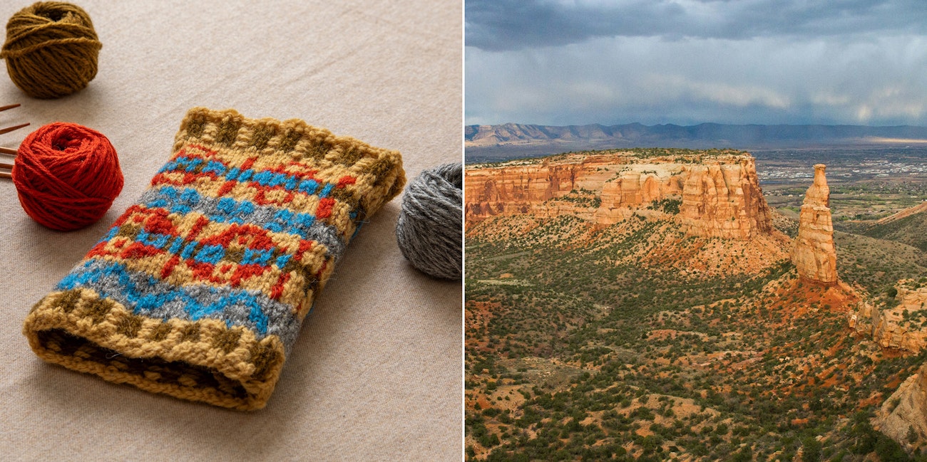 knitted colorwork swatch