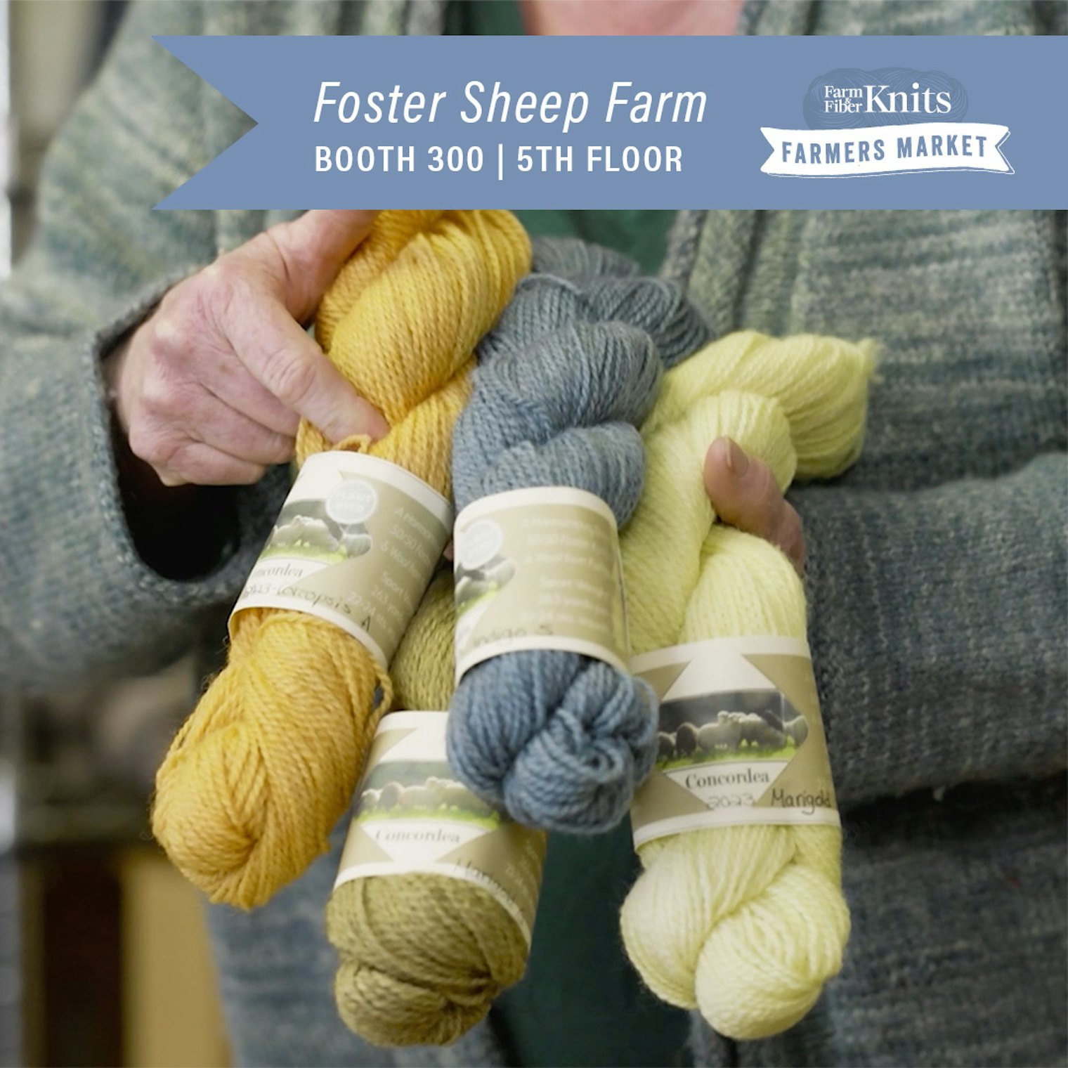 Fiber farmer Carole Foster of Foster Sheep Farm loves sharing her wool yarns with fellow knitters, especially those skeins dyed from her own garden. Meet up with her at booth 300 at Vogue Knitting Live.
