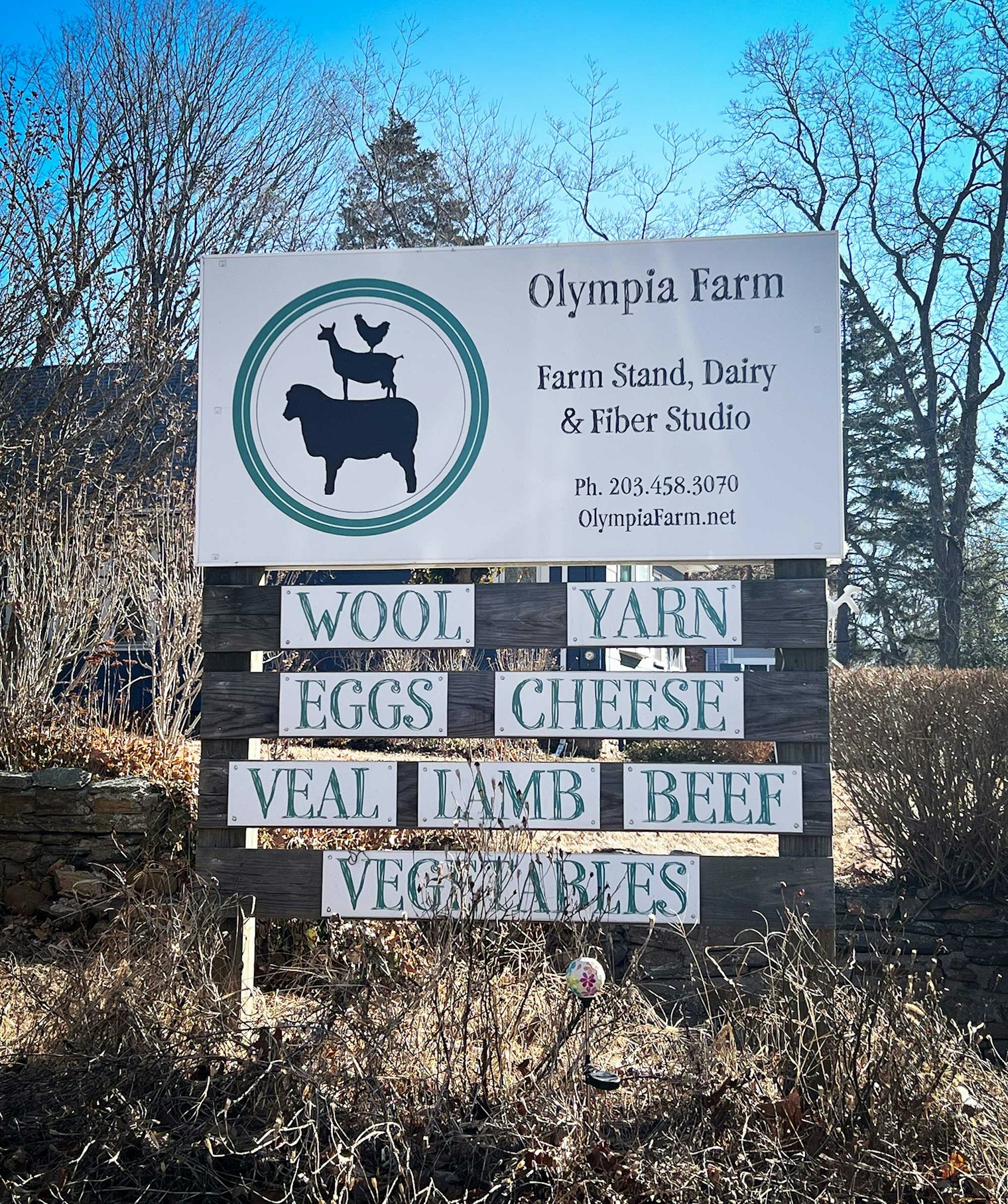 The Lahners welcome visitors to their farm store, where they sell seasonal produce and goat cheese.