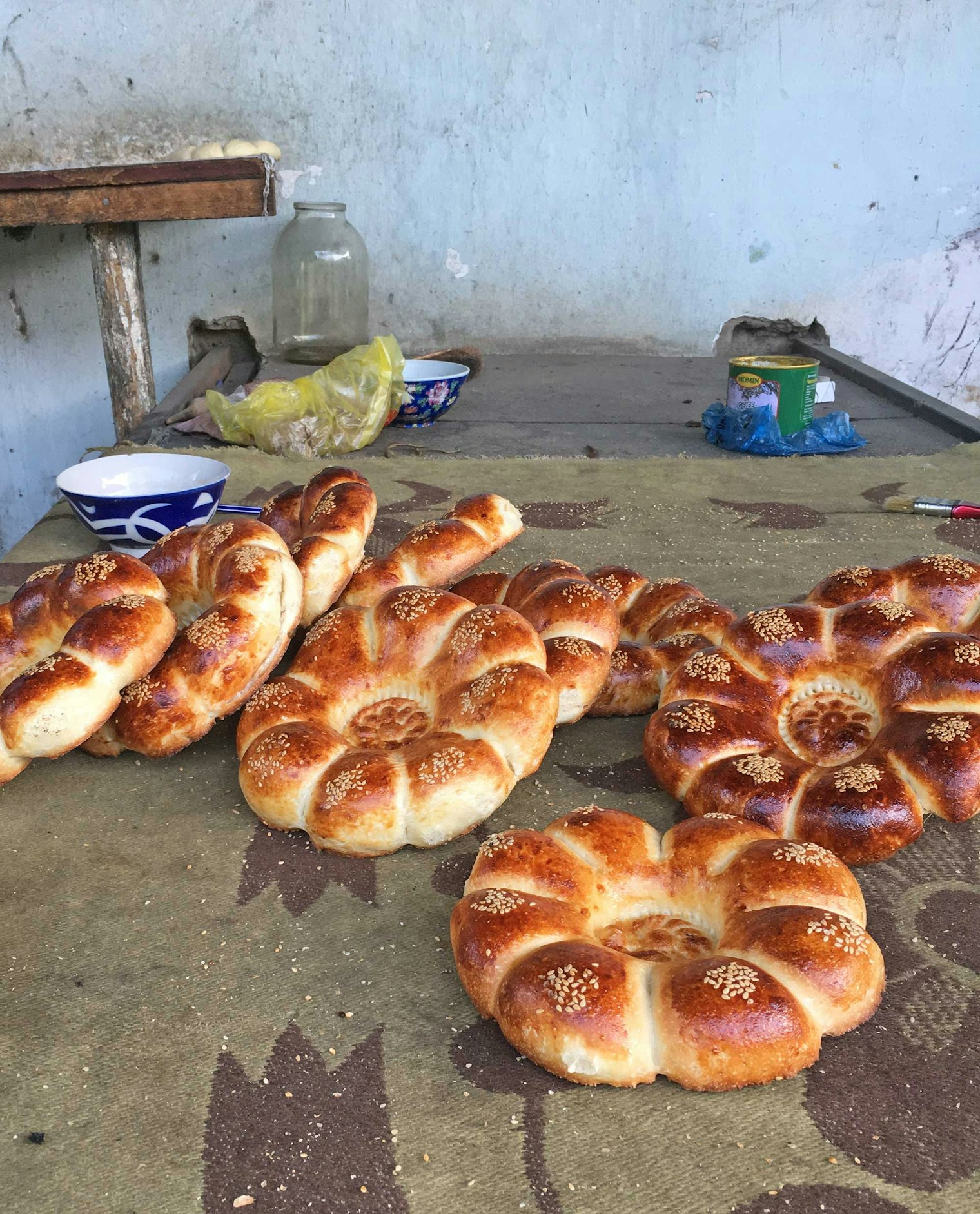 Fresh-baked bread is abundant throughout the country.