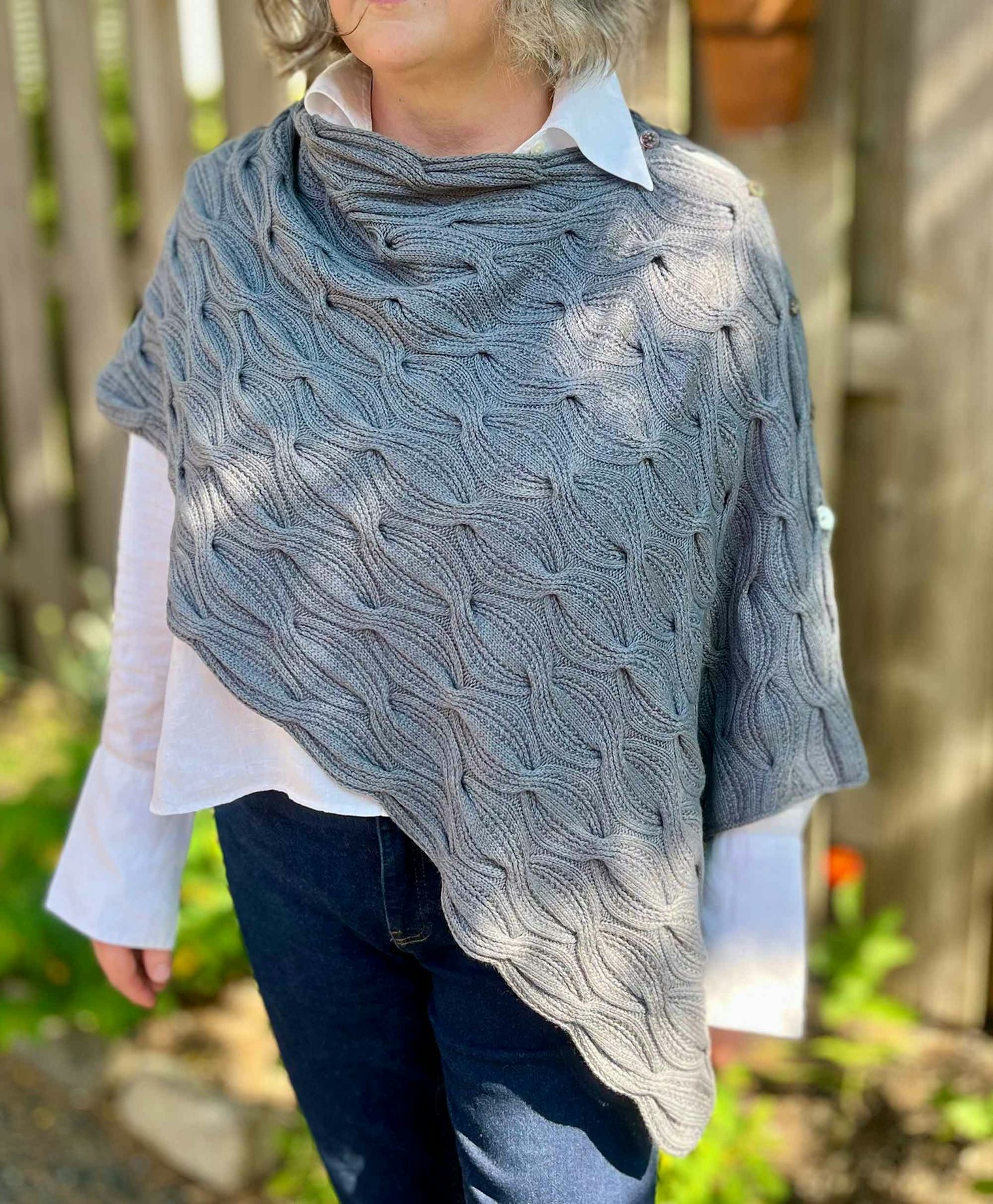 The Sand Waves Poncho, by Norah Gaughan.