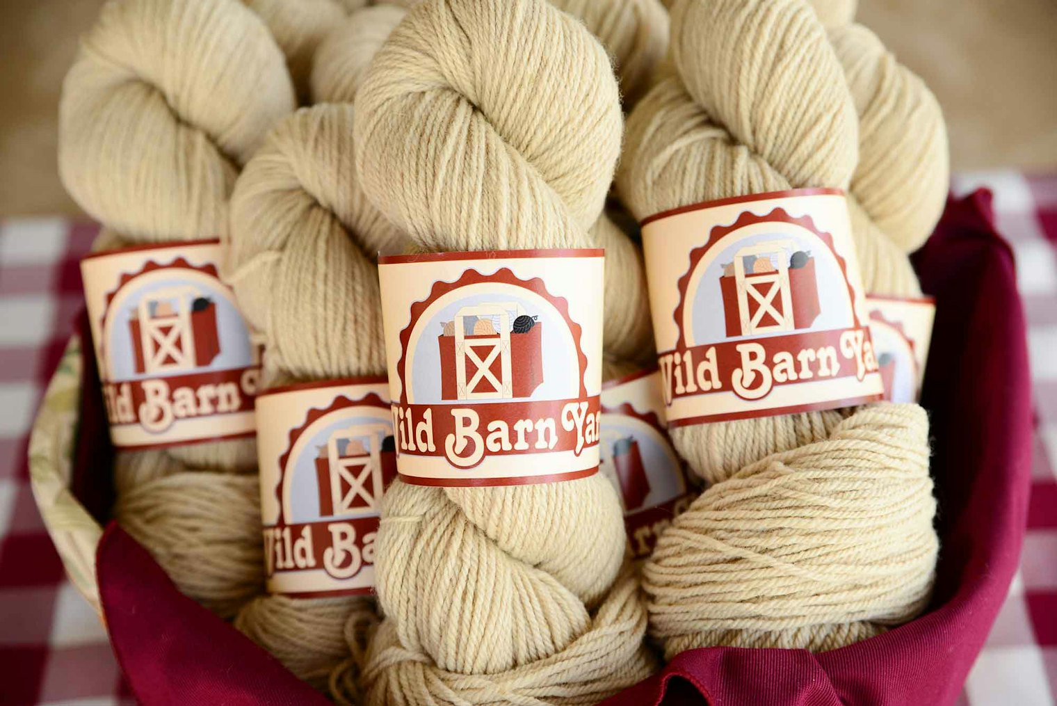 Yarn is spun with the natural colors of each individual sheep's fleece.