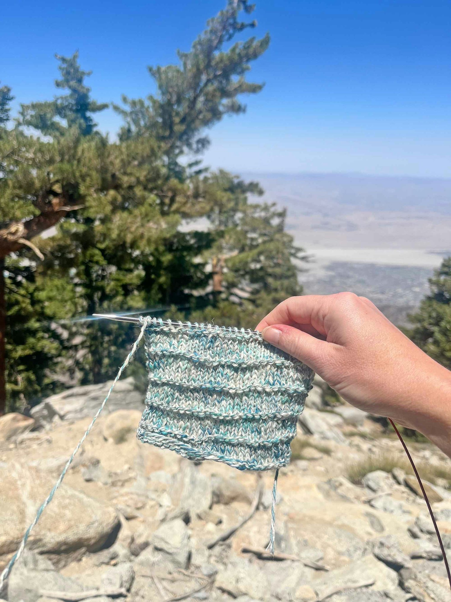 Swatching is a great choice when you desire a project on-the-go.