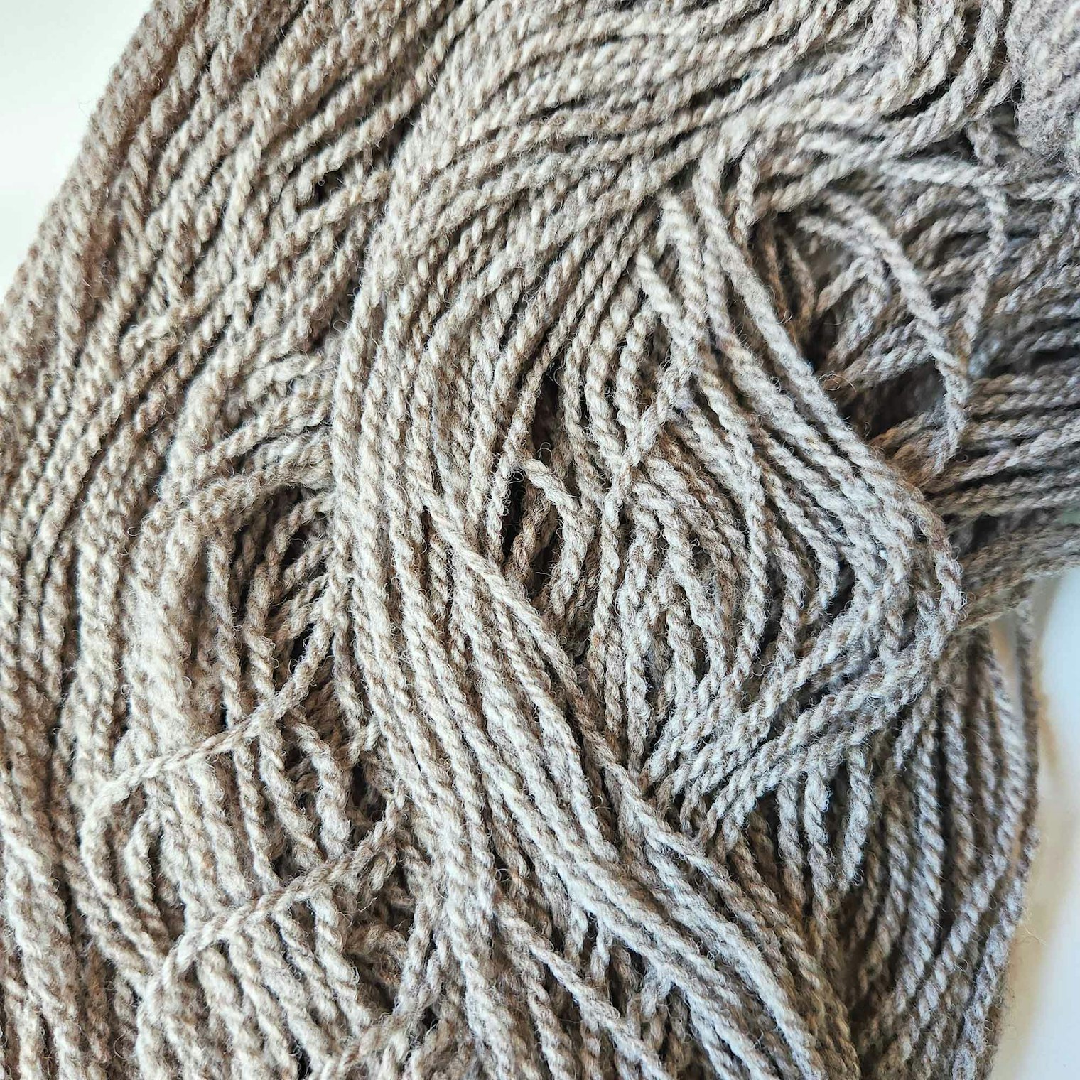 Bohlayer's gray yarn in DK weight.