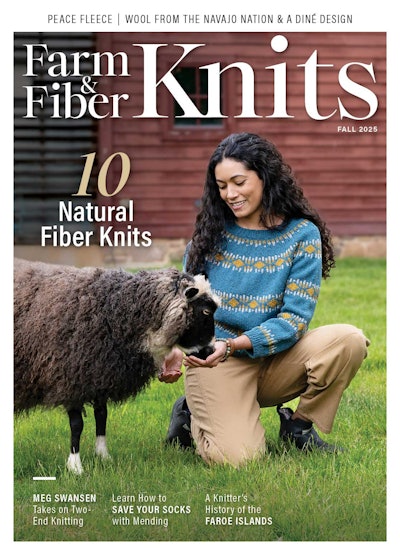 Cover of Farm & Fiber Knits Fall 2025 
