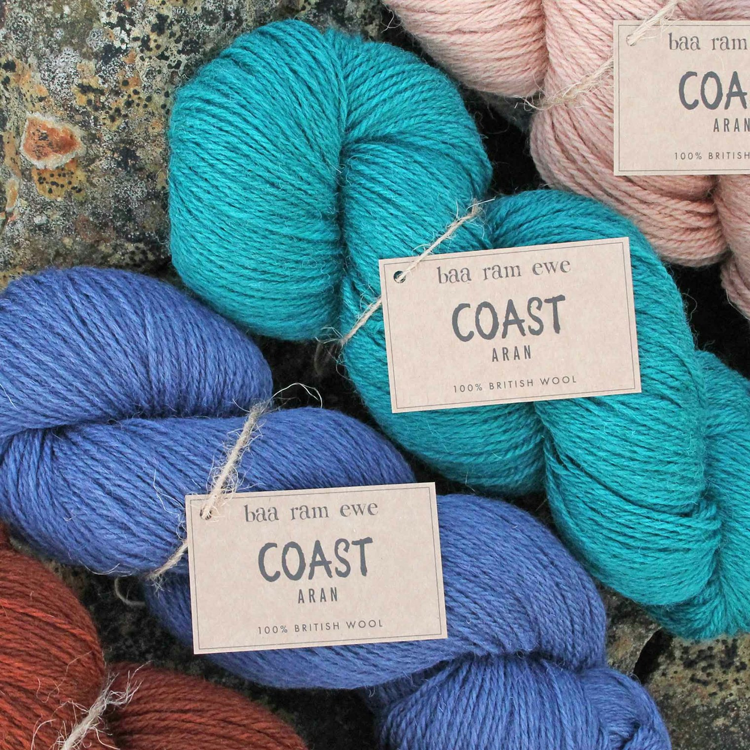 Coast is an Aran weight yarn in colors that were inspired by the British coast. It produces nice stitch definition that’s great for cable work.
