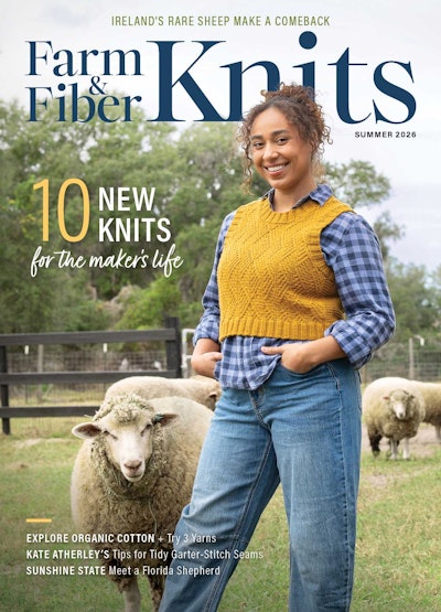 Cover of Farm & Fiber Knits Summer 2026