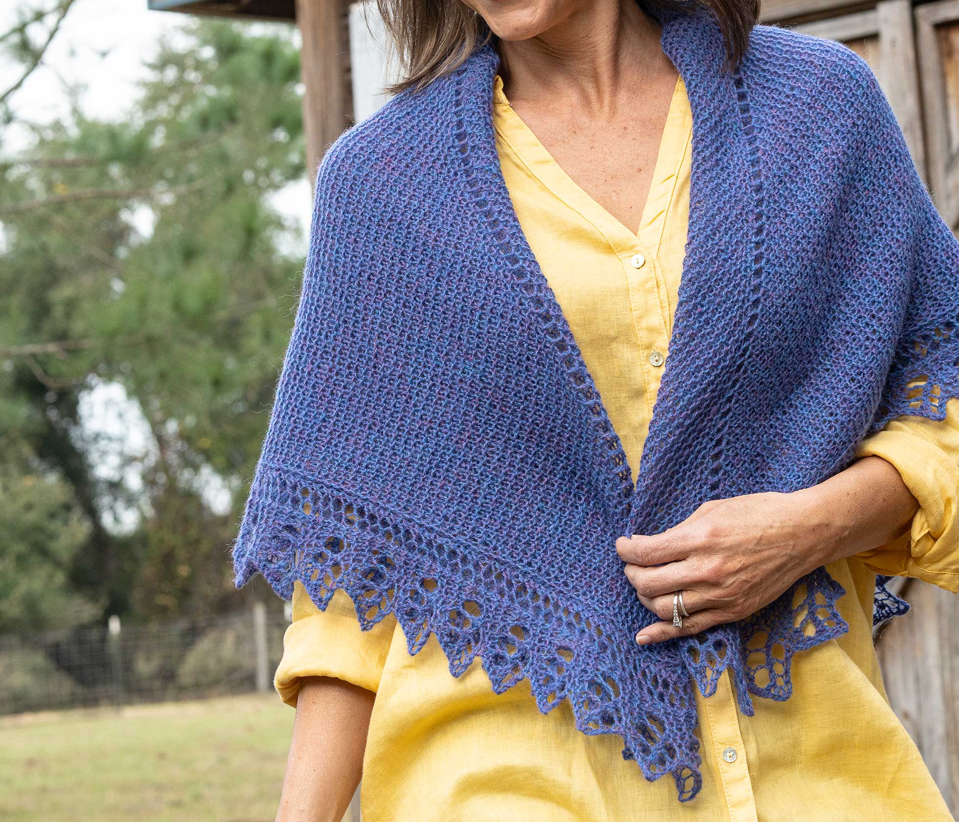 Lace-Edged Blanket or Shawl Image