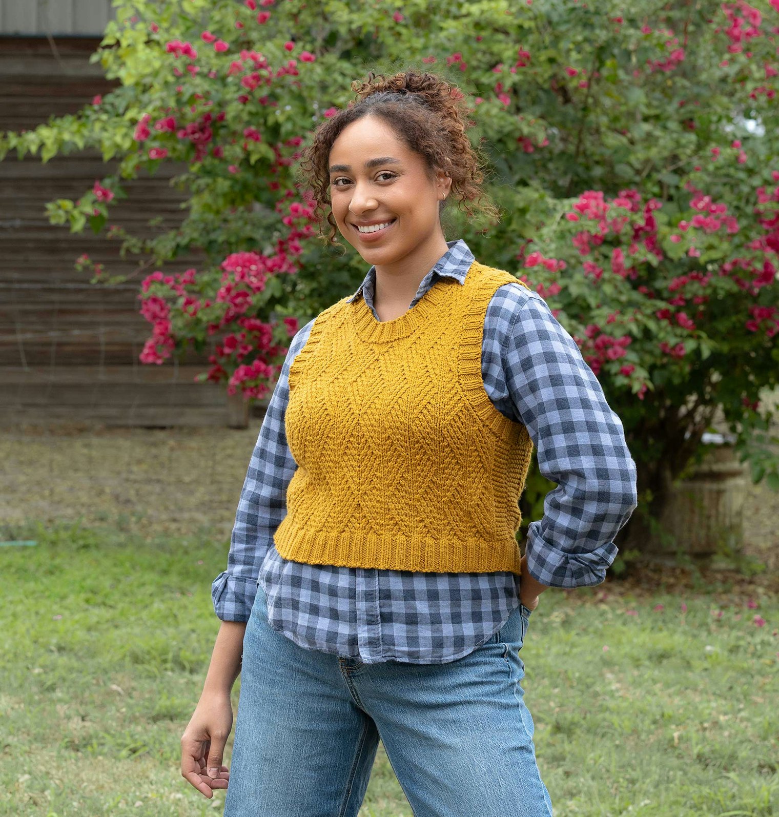 The Ripple Vest can be worn as an added layer in the fall.