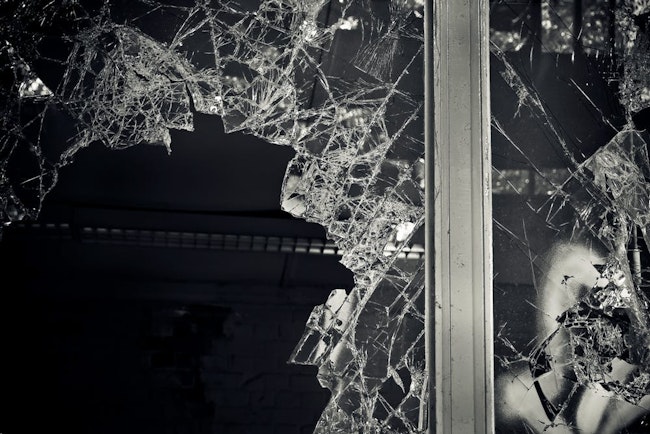 broken window glass